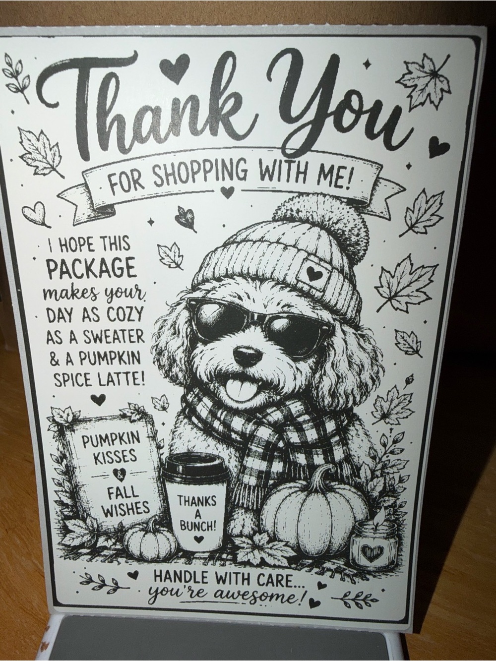 Thank You Dog Sticker 50 count 4x6